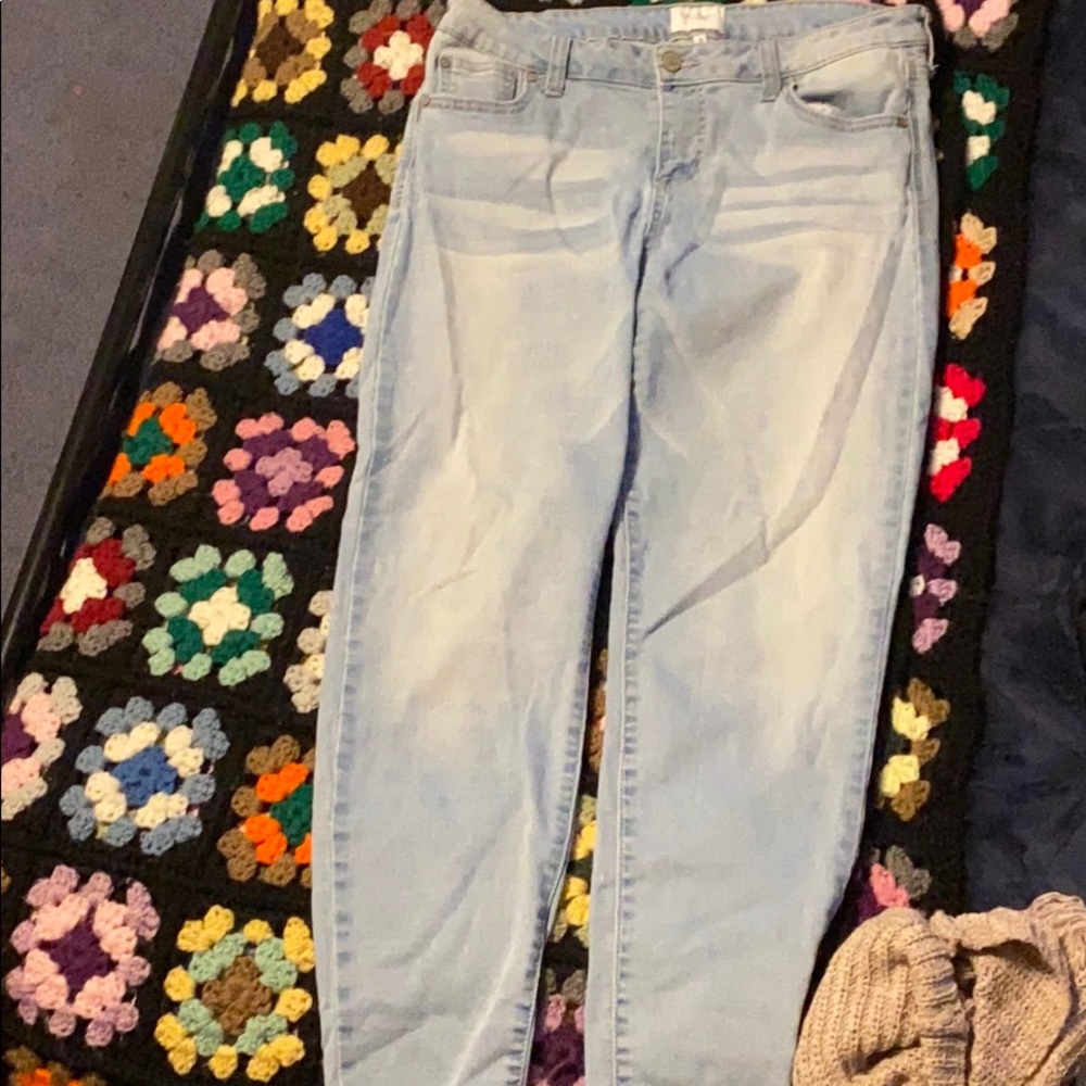 Celebrity pink light blue jeans